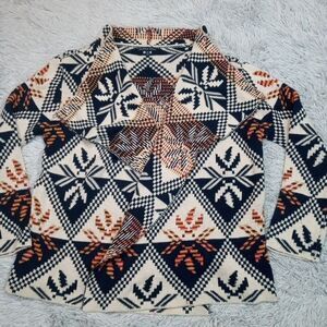 Ashley Blue Sweater Womens 2XL Blue Cardigan Open Front Cottage Core Boho Comfy